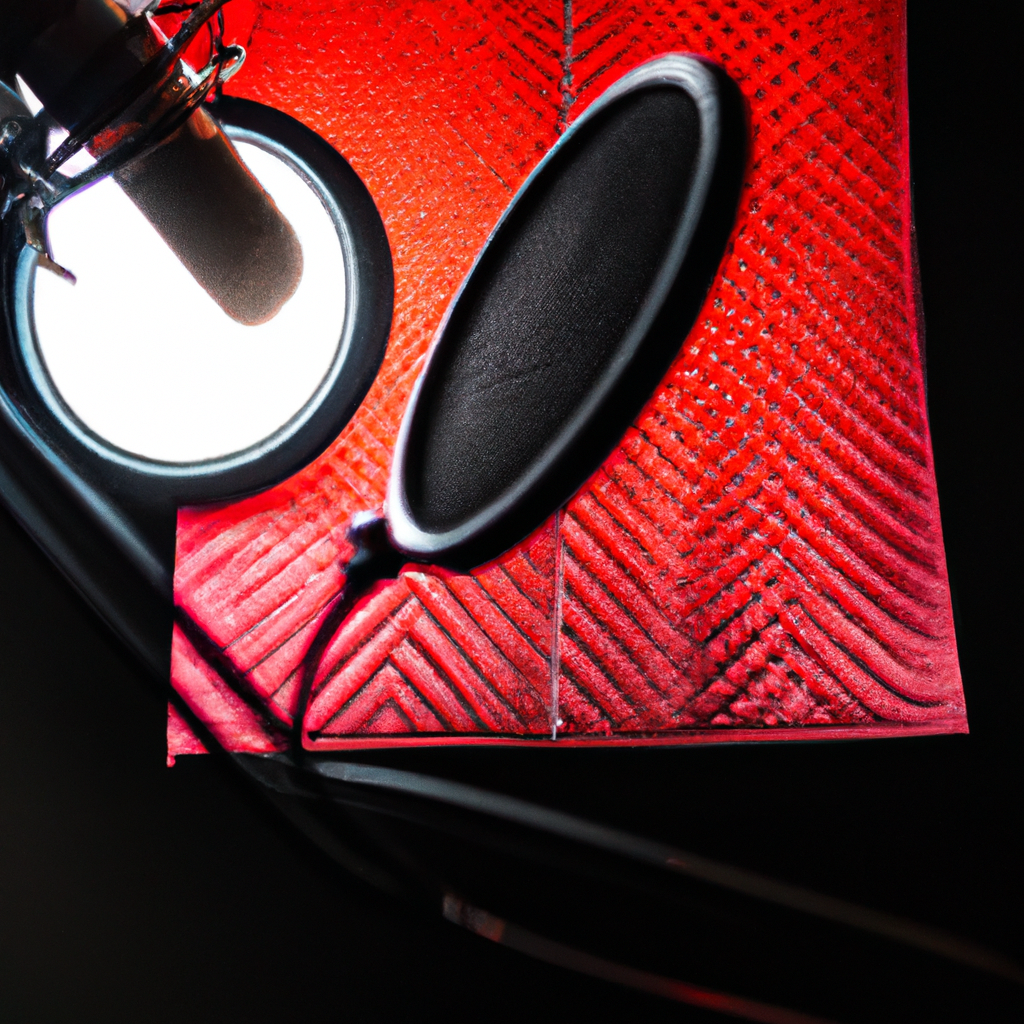 Vocalista narrando en la cabina con filtro antipop